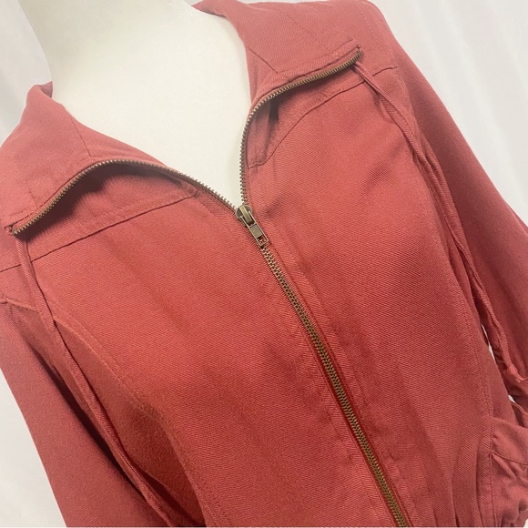 American Rag Red 3/4 Sleeve Zip Up Jacket - Picture 3 of 11